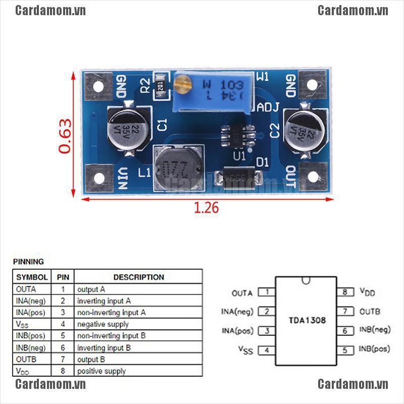 Mạch Tăng Áp 2a Dc-Dc Từ 2v-24v Sang 3v 5v 6v 9v 12v 19v