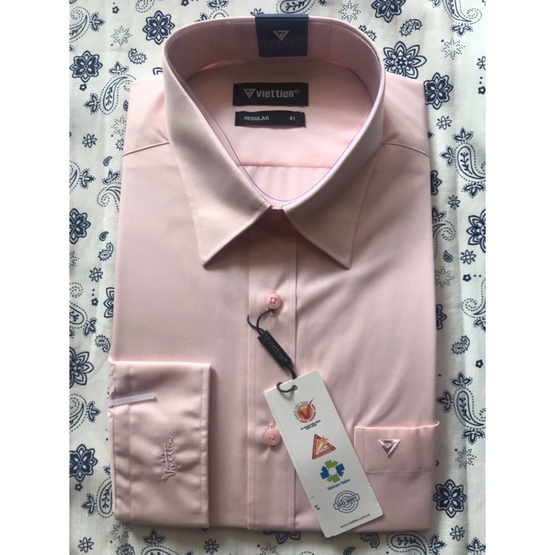 ÁO SƠMI VIỆT TIẾN MÀU TRƠN TAY NGẮN CHÍNH HÃNG GIÁ RẺ | BigBuy360 - bigbuy360.vn