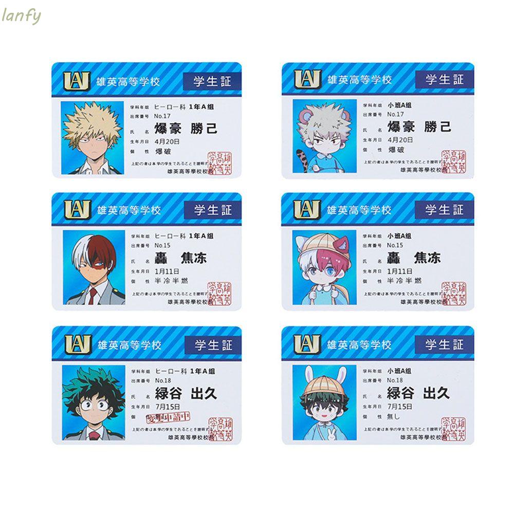 Thẻ tên nhân vật hoạt hình Anime My Hero Academia bằng PVC