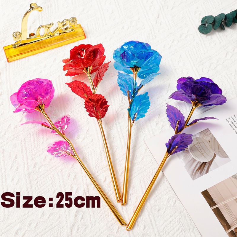 Hoa Hồng Nhân Tạo Nhiều Màu Trang Trí Ngày Valentine