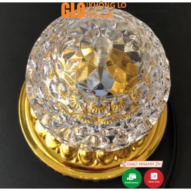 Đèn Led Xoay Tổ Ong 360 Độ Lotus Lantern Kiểu Hoa Sen Để Bàn Thờ GloMart