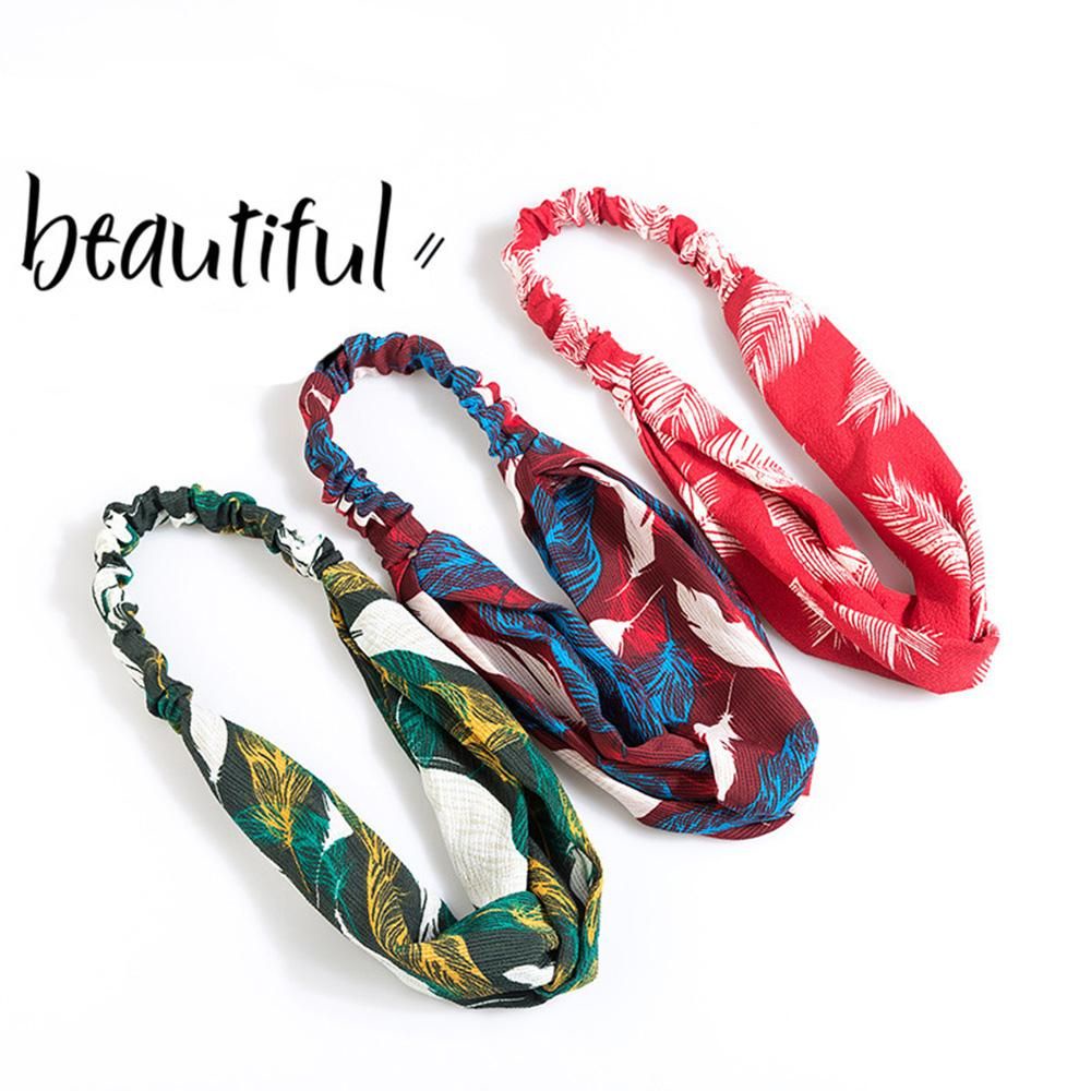 Băng Đô Turban Thắt Nút Họa Tiết Hoa Phong Cách Boho Thời Trang Cho Nữ