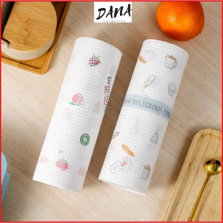 Khăn Giấy Vải Lau Đa Năng, Lau Bếp, Lau Chén Bát (Khổ 20cm) Có Thể Tái Sử Dụng Siêu Thấm Hút DANA