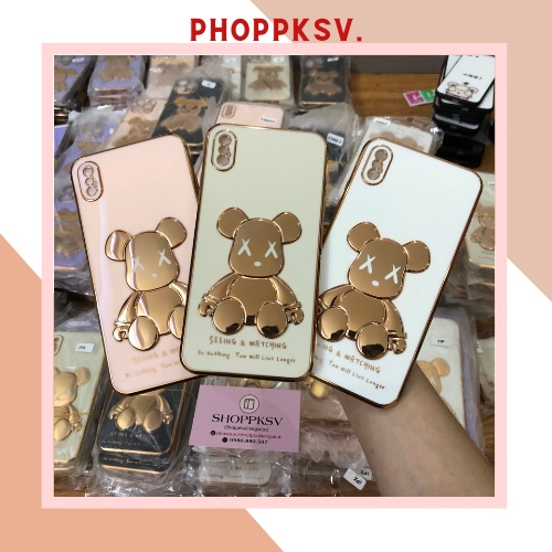 Ốp Điện Thoại Hình Gấu 3D Kín Màu Cho ip 14 Pro Max .  Iphone 13 Promax 12 Promax 11 X Xr Xsmax 8 7Plus.đủ mã.