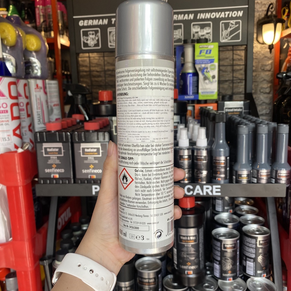 Chai Làm Bóng Bảo Vệ Mâm, Vành, Lazăng Xe Ô Tô Sonax Felgen Versiegelung 400ml 436300 chansocxestore