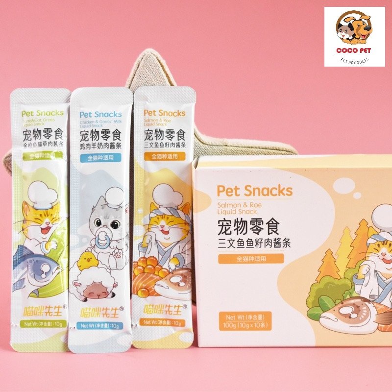 Súp Thưởng/Pate Thanh Dinh Dưỡng PET SNACKS 15g Cao Cấp Bổ Sung Dinh Dưỡng Cho Cho Mèo