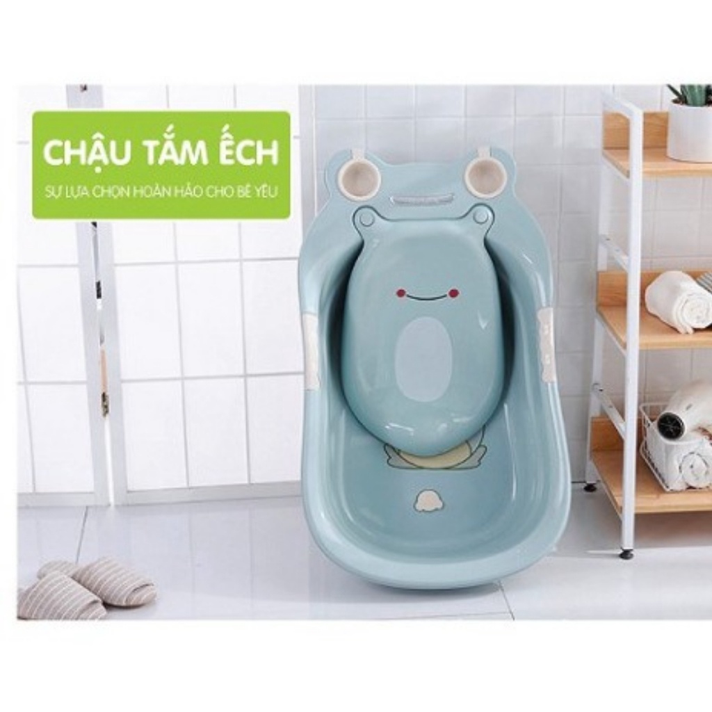 Chậu Tắm Ếch HOKORI Cao Cấp Cho Bé - Hàng Công Ty Việt Nhật Plastic KT 85*50*32 cm