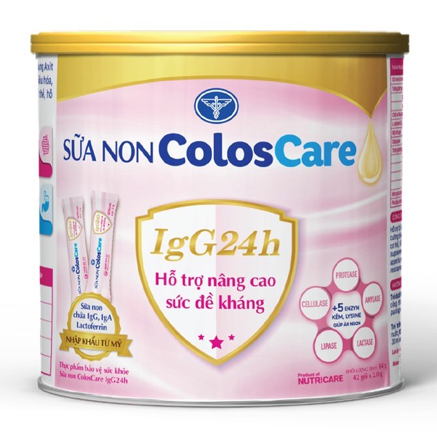 Sữa non Nutricare ColosCare IgG24h - Hỗ trợ nâng cao sức đề kháng (42 gói - 84g)