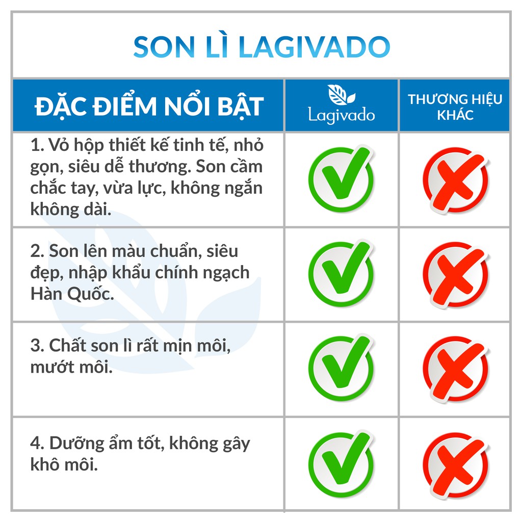 Son dưỡng môi có màu Hàn Quốc Lagivado lên màu chuẩn, bền màu, lâu trôi không gây khô, thâm môi Lip Satin dạng thỏi 3,5g | BigBuy360 - bigbuy360.vn
