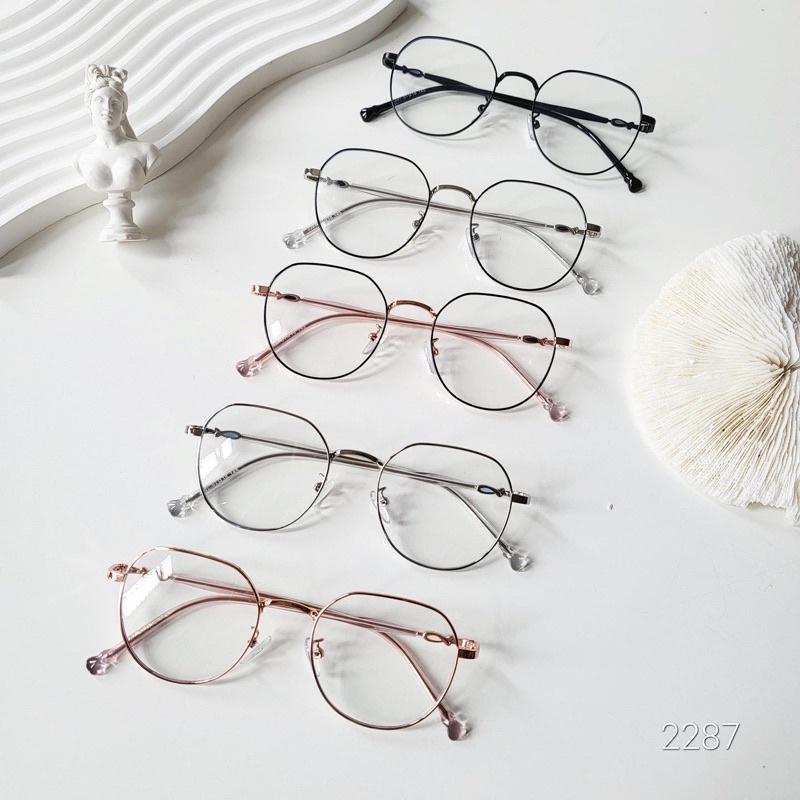 Kính vintage kim loại mõng form bầu