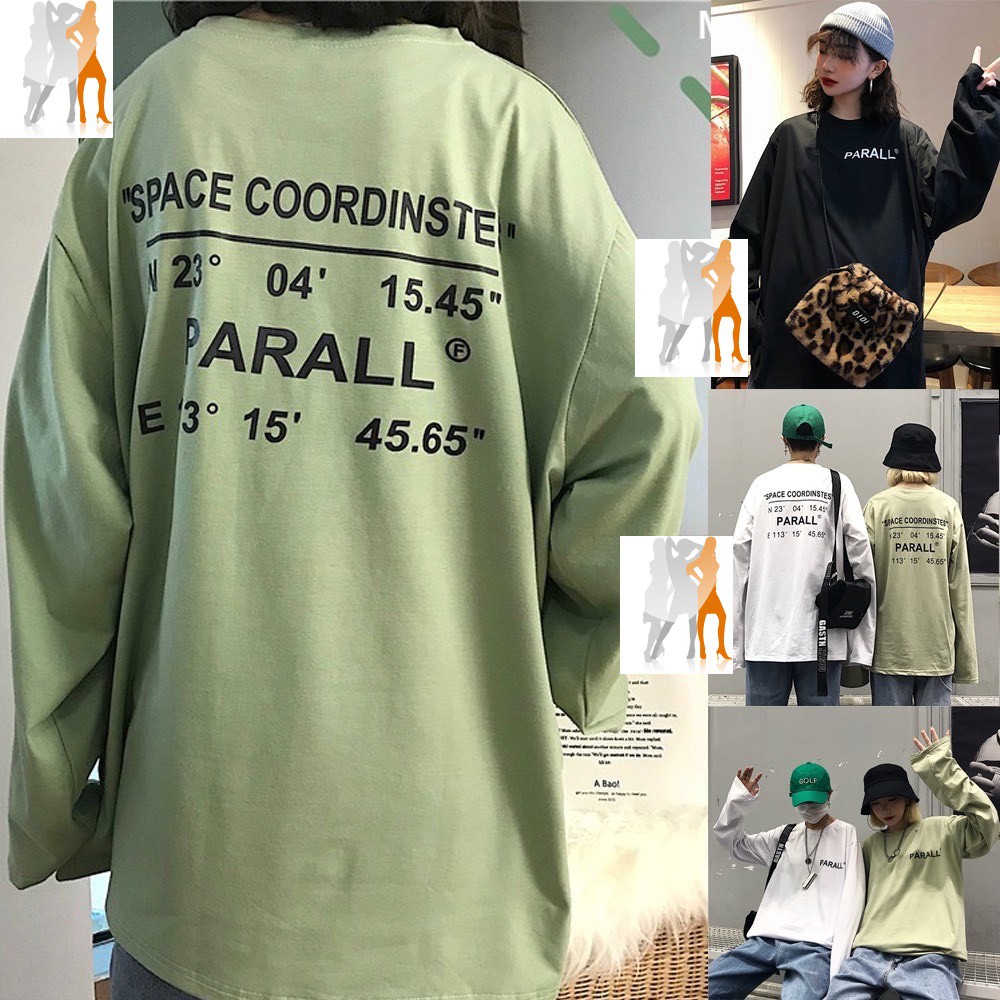 Áo thun dài tay unisex nam nữ Space Coordinstes Parall - Trùm Chuyên Sỉ Thời Trang