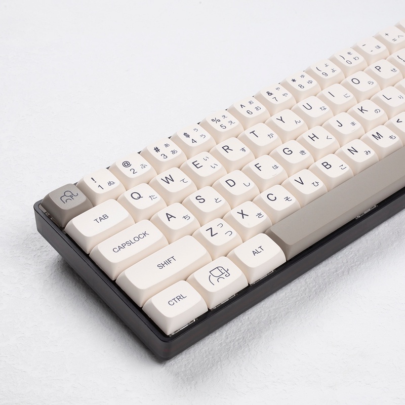 Elephant keycaps XDA Profile PBT DYE SUB cổ điển màu xám và trắng bàn phím cơ Keycap