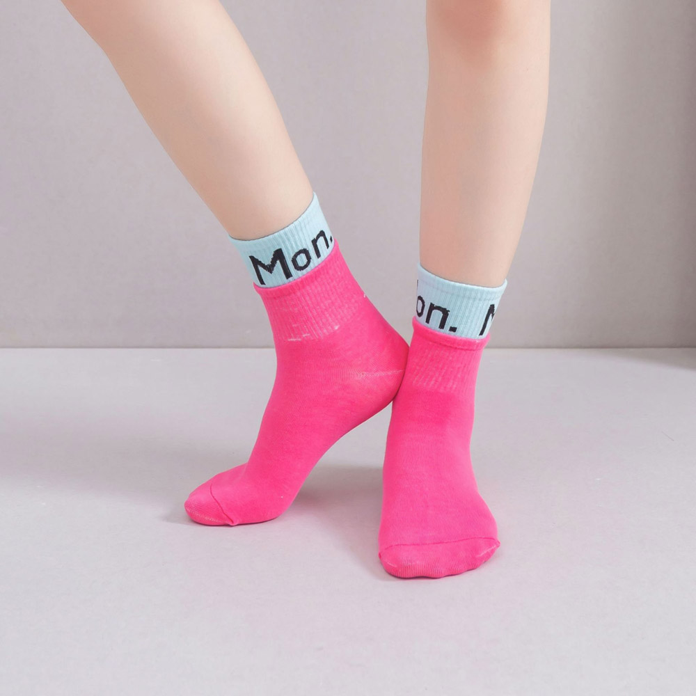 BACK2LIFE Socks Women's Socks Fashion British Style Weekly Socks Anti-friction Weekly Solid Color Casual Breathable Business Cotton Socks | BigBuy360 - bigbuy360.vn
