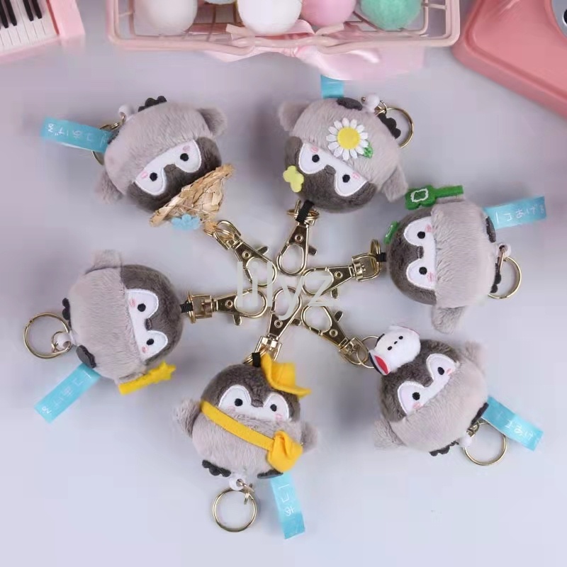 Móc Khóa Chim Cánh Cụt Nhồi Bông Dễ Thương