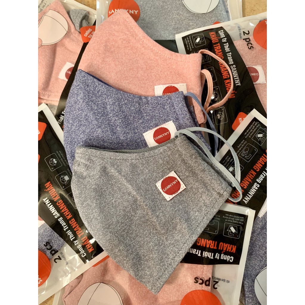 Khẩu Trang Vải Kháng Khuẩn - Thiết Kế 2 Lớp Vải Kháng Khuẩn - Lọc Bụi - Chống Nắng - Chống Tia UV 2 Lớp SANNYNY | BigBuy360 - bigbuy360.vn