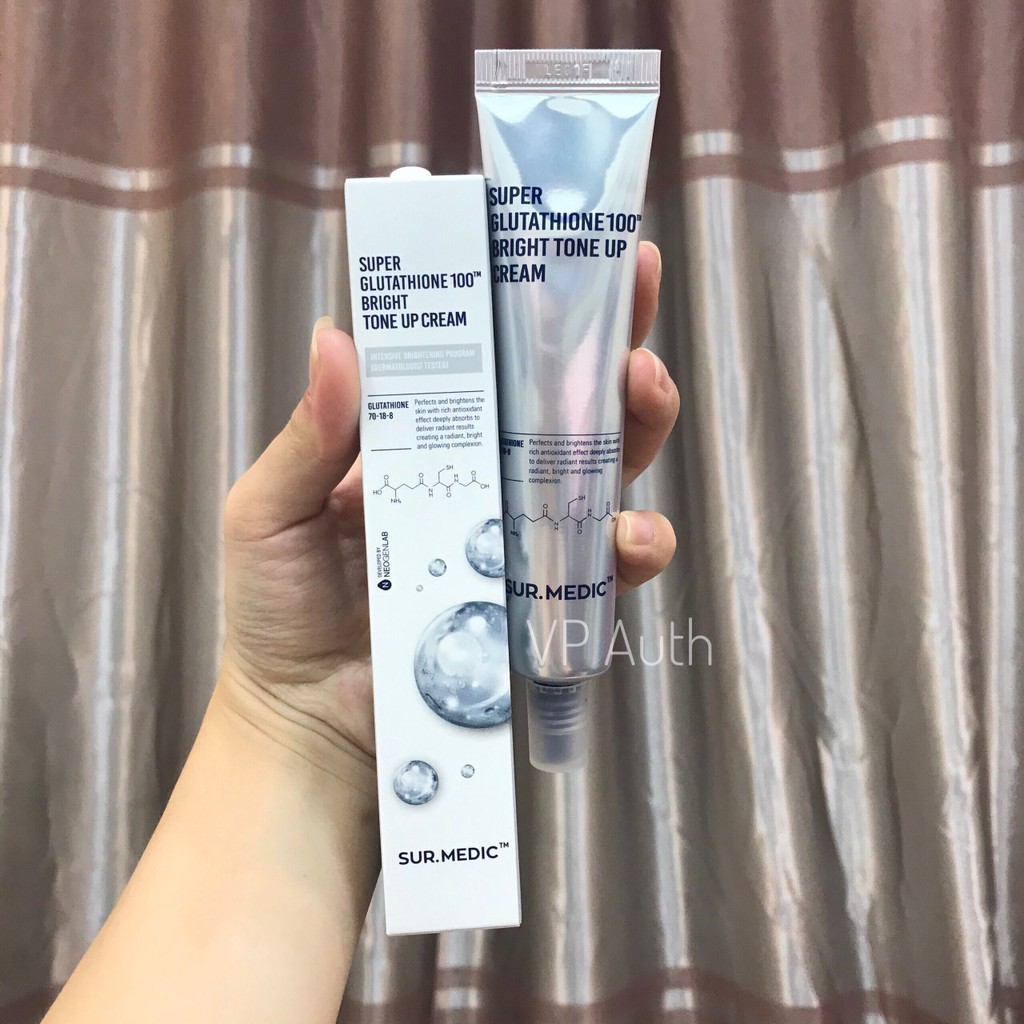 Kem Dưỡng Trắng Da Sur Medic Super Glutathione 100 Bright Tone Up Cream