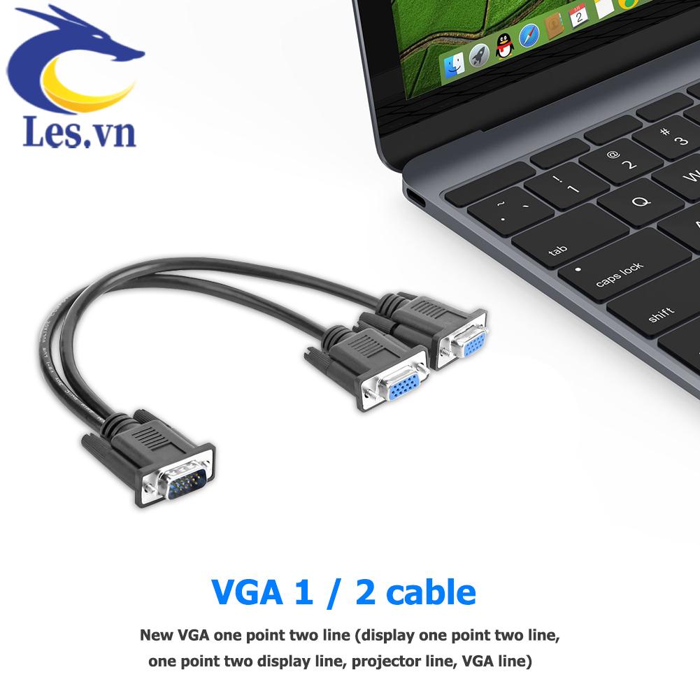 Cáp Chia Cổng VGA 15 Pin Thành 2 Cổng Female Hình Chữ Y Cho PC TV