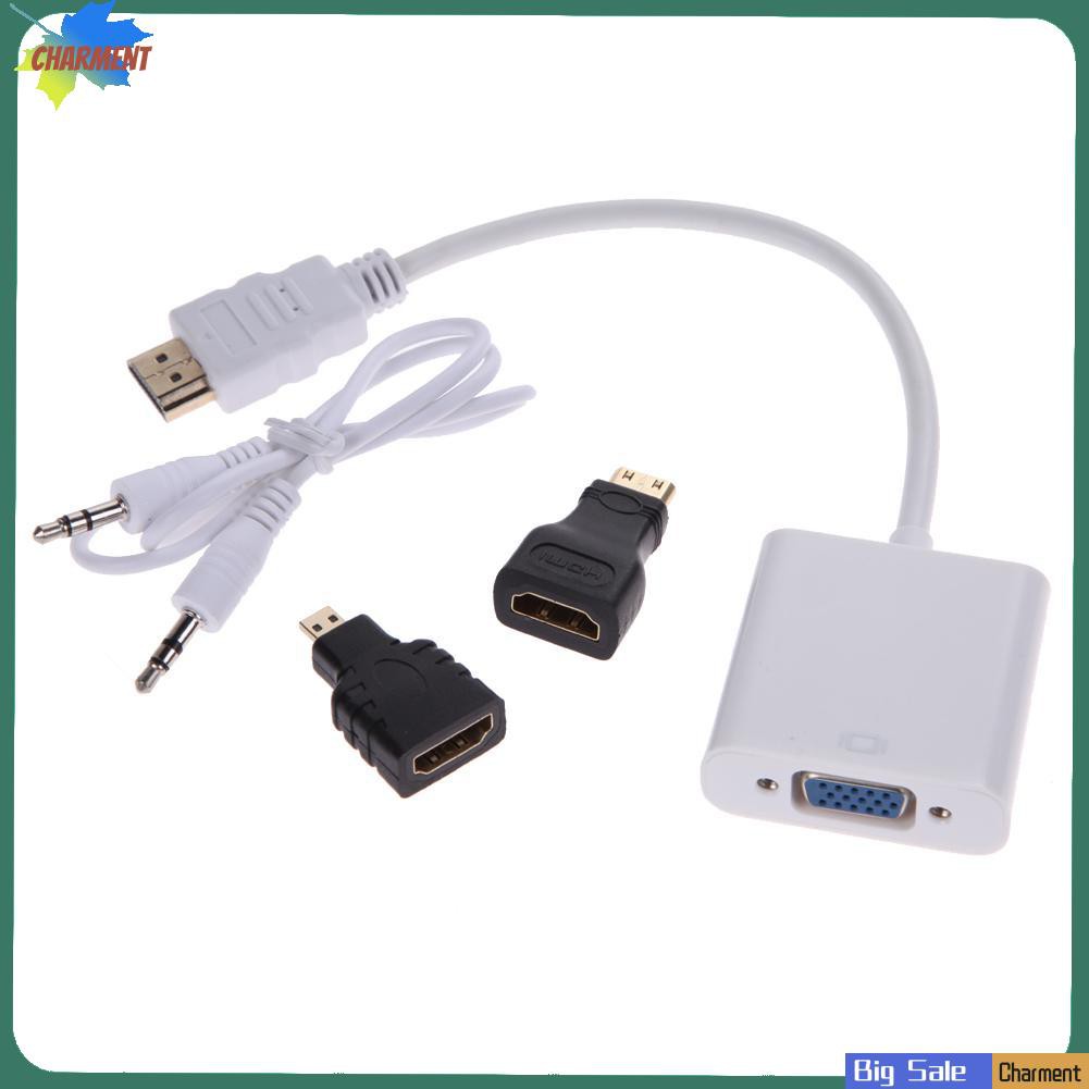 Đầu Chuyển Đổi Từ Micro Hdmi / Mini Hdmi / Hdmi Sang Vga 1080p