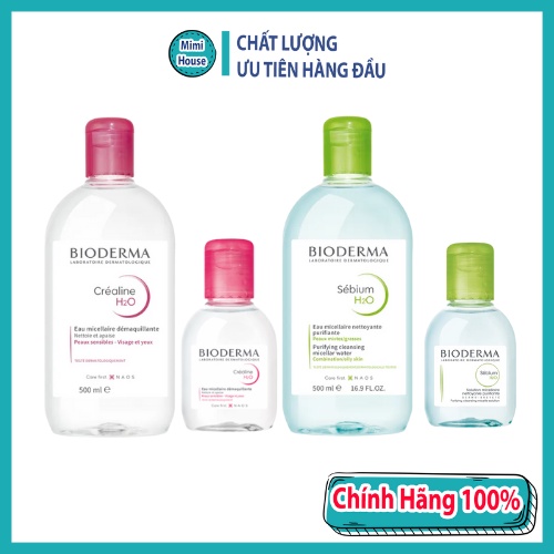 Nước Tẩy Trang Bioderma Créaline H2O Nội Địa Pháp Chuẩn Bản Mới Nhất