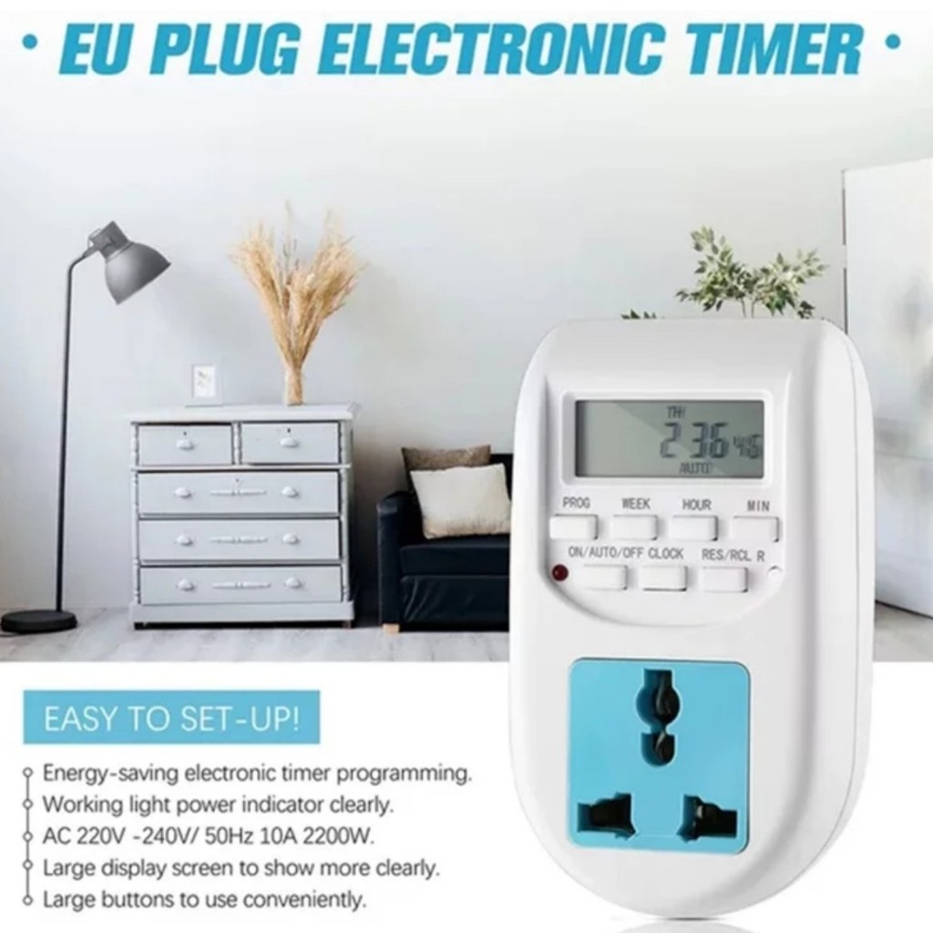 Ổ Cắm Hẹn Giờ Điện Tử SHOPNHATPHONG ổ cắm điện bật tắt tự động 16 chương trình al06, công tắc hẹn giờ, ổ cắm đa năng