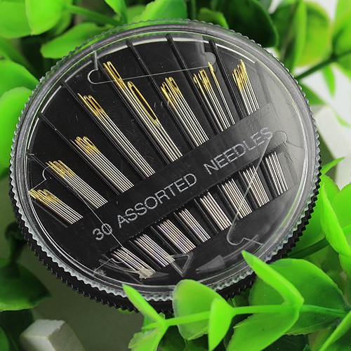 Hộp kim may 30 cây các loại bằng chất liệu thép