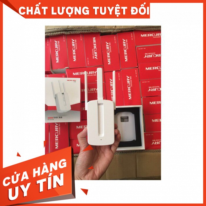 [ GIÁ HUỶ DIỆT] Kích Sóng Wifi Mercury MW310re 300Mbps 3 Râu Cực Mạnh - BH 1 Năm | Kích Wifi Mercury MW310re 3 Ăng Ten