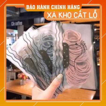 Thun cột tóc nhiều màu - loại tốt set 3 dây - [FOLLOW SHOP MUA HÀNG GIÁ 1K]