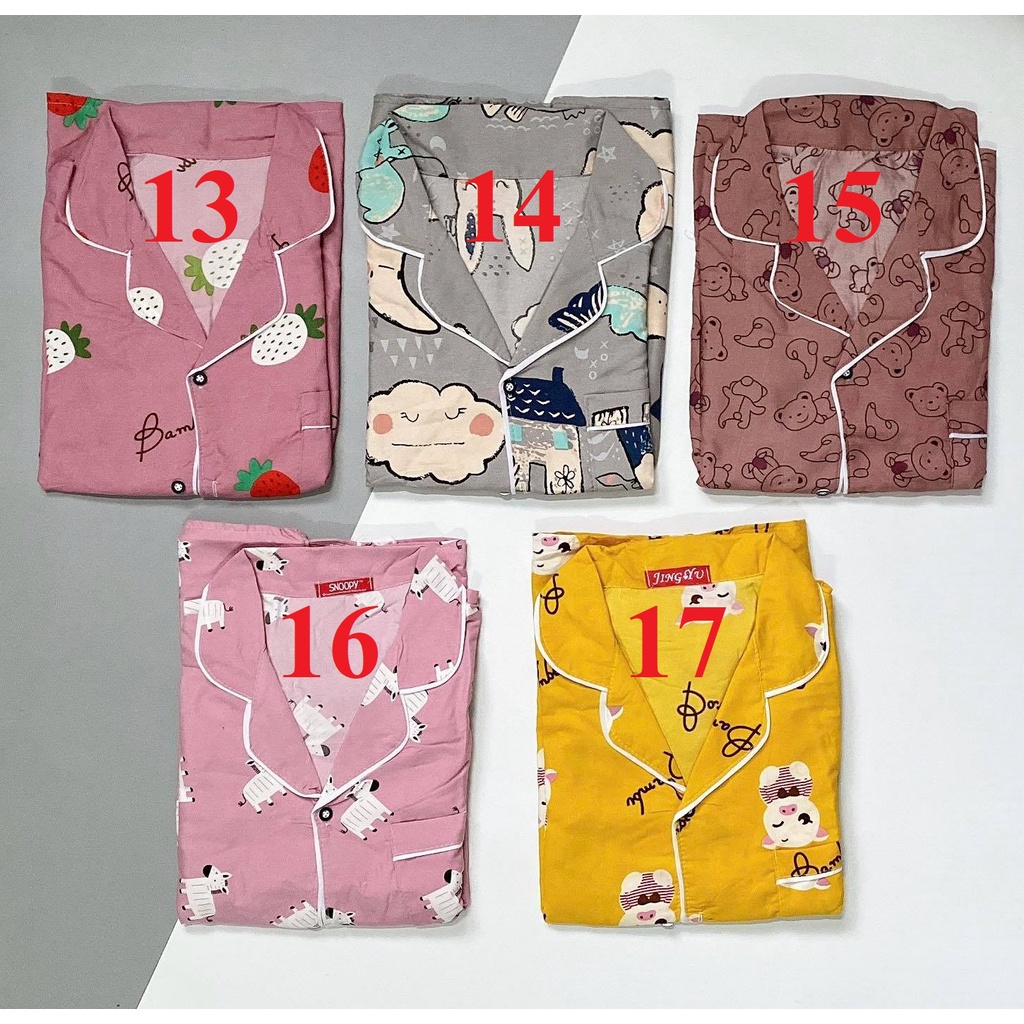 [Kate mềm] Bộ Pijama tay dài quần dài chất mịn mát freesize<60kg | BigBuy360 - bigbuy360.vn