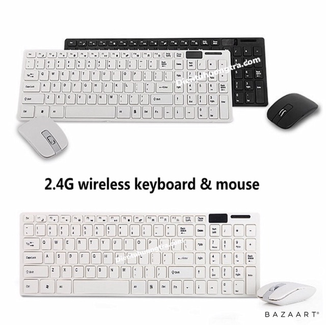 Bàn phím không dây Wireless Keyboard 2.4G kèm chuột không dây