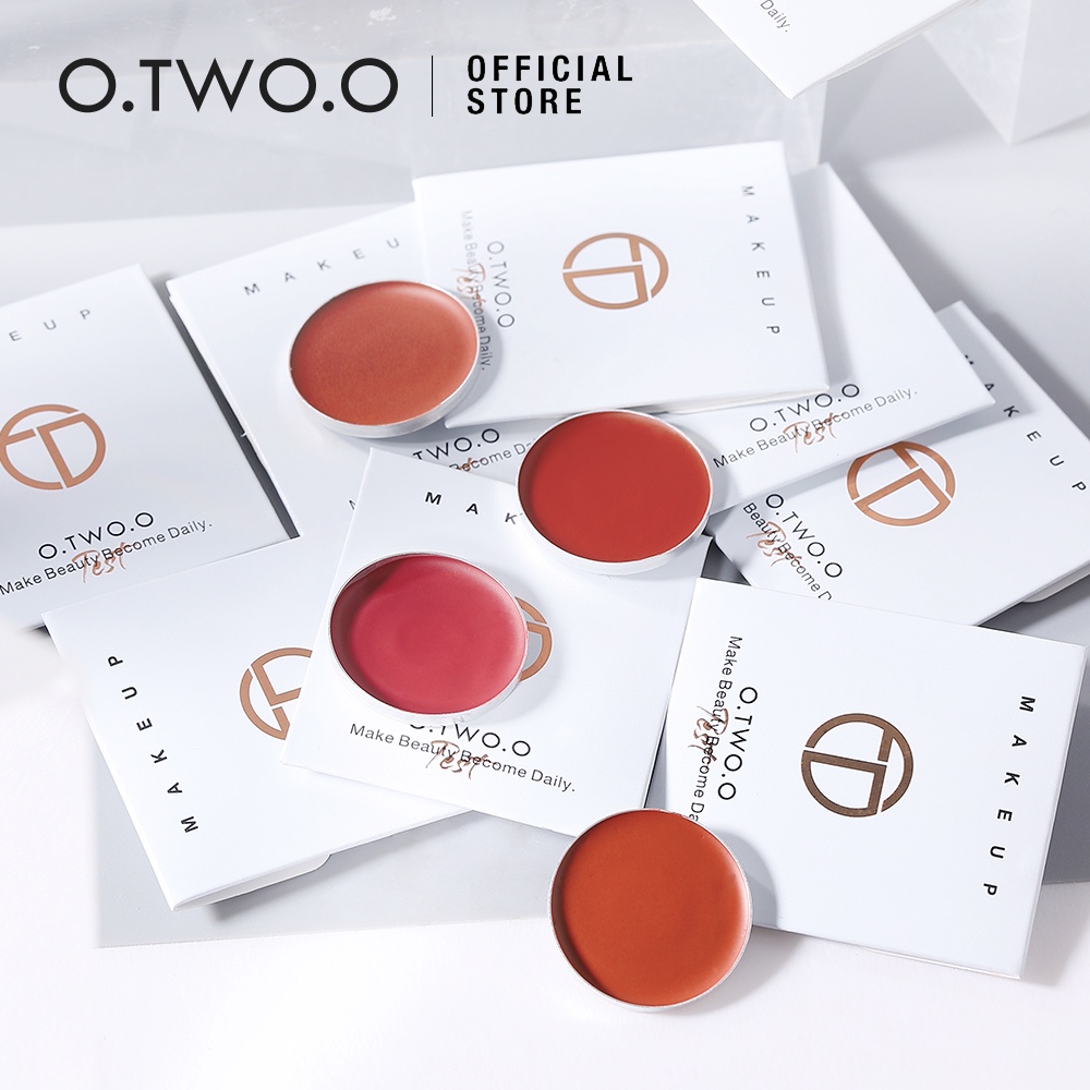 Son kem lì mịn O.TWO.O 10g trang điểm má hồng chống nước lâu trôi