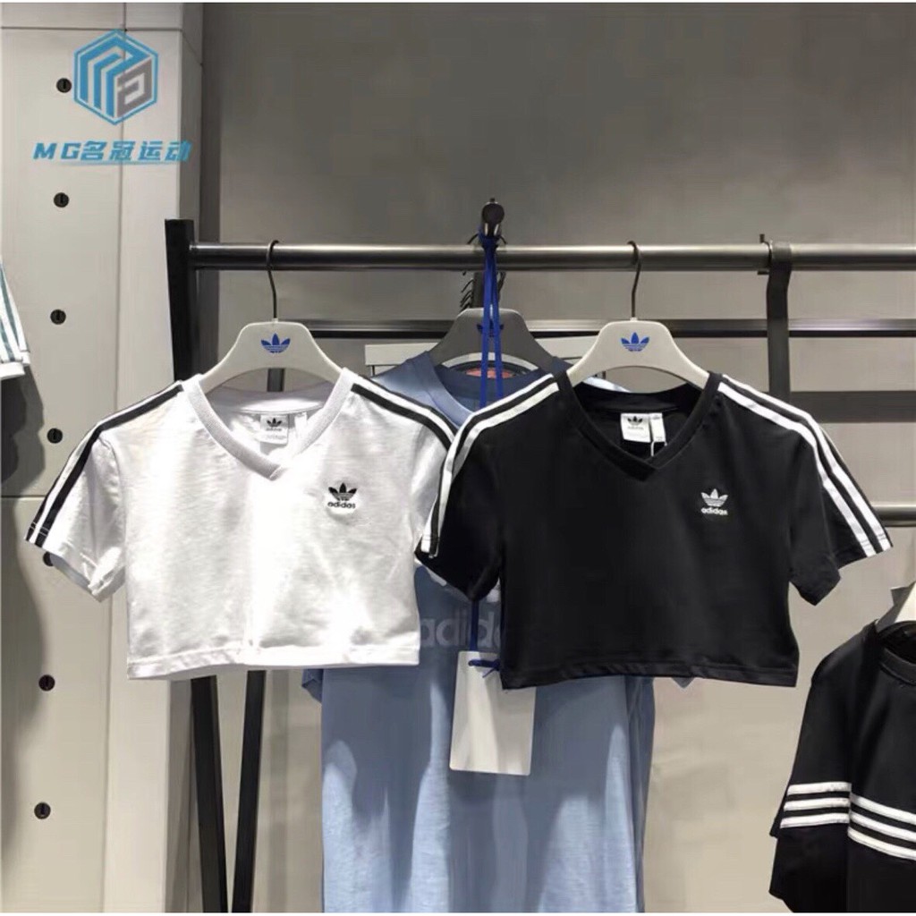 áo croptop sọc vai thêu xinh