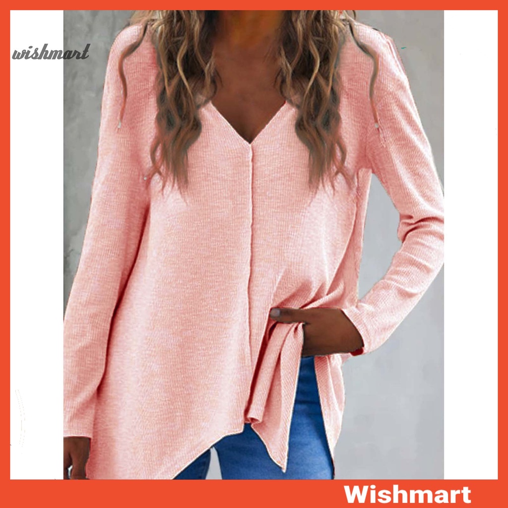 [WM] Áo sweater dệt kim tinh tế chống nhăn mùa đông cho nữ
