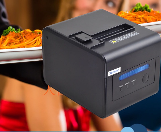 Máy in nhiệt khổ K80 Xprinter XP-C230H USB+Wifi chuyên nhà bếp, quầy bar và 10 cuộn giấy in nhiệt K80.