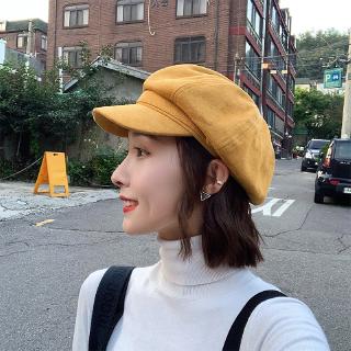 Mũ nồi màu vàng xinh xắn thời trang theo phong cách anh quốc