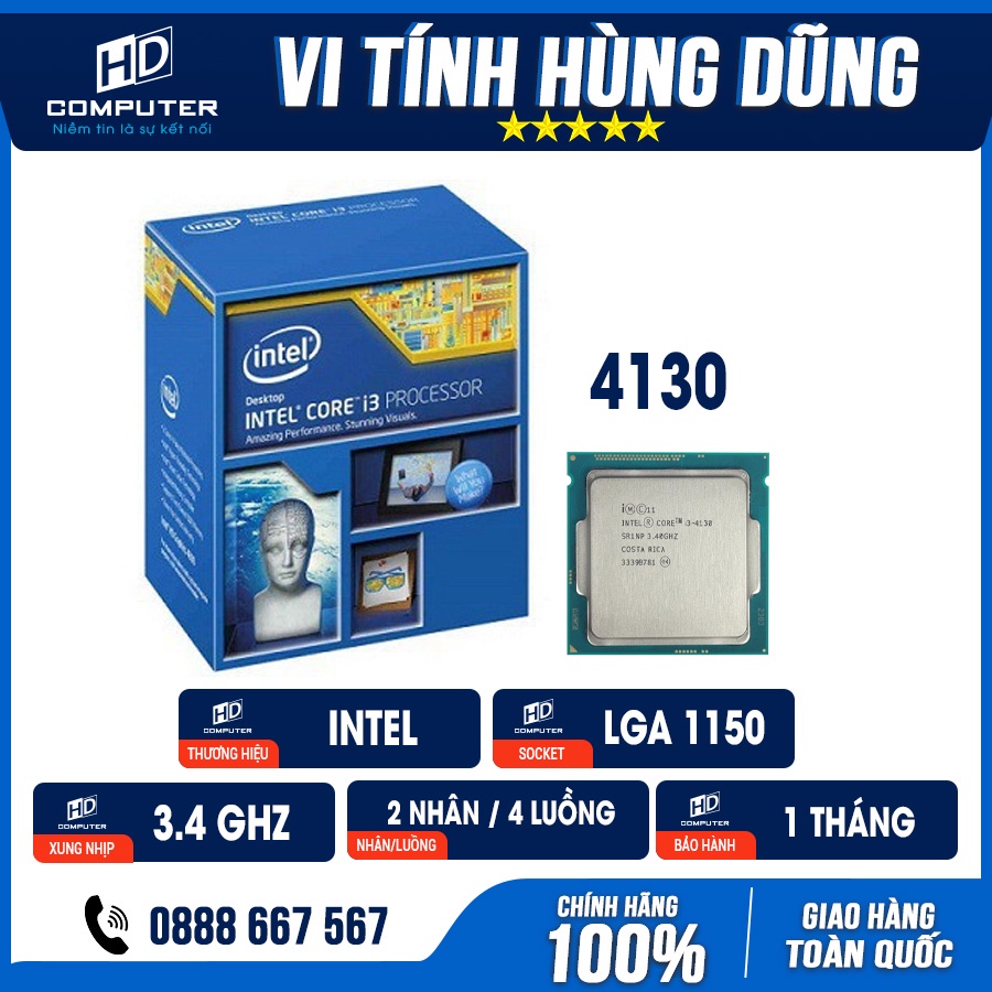 CPU sk 1150, cpu i3 4130, i3 4150, i3 4160, i3 4170, chíp máy tính chạy được trên main h81, b85, h97, z97