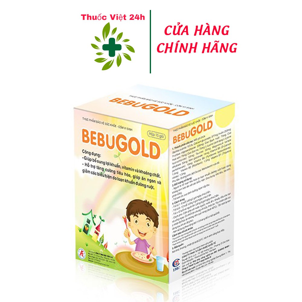Cốm Vi Sinh BEBUGOLD - Giúp bổ sung lợi khuẩn, vitamin và khoáng chất. Hỗ trợ tăng cường tiêu hóa