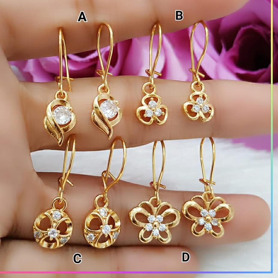 Bông tai mạ vàng 18$ DRE (810 xuping) AT 066
