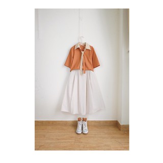 Set áo linen kèm chân váy linen