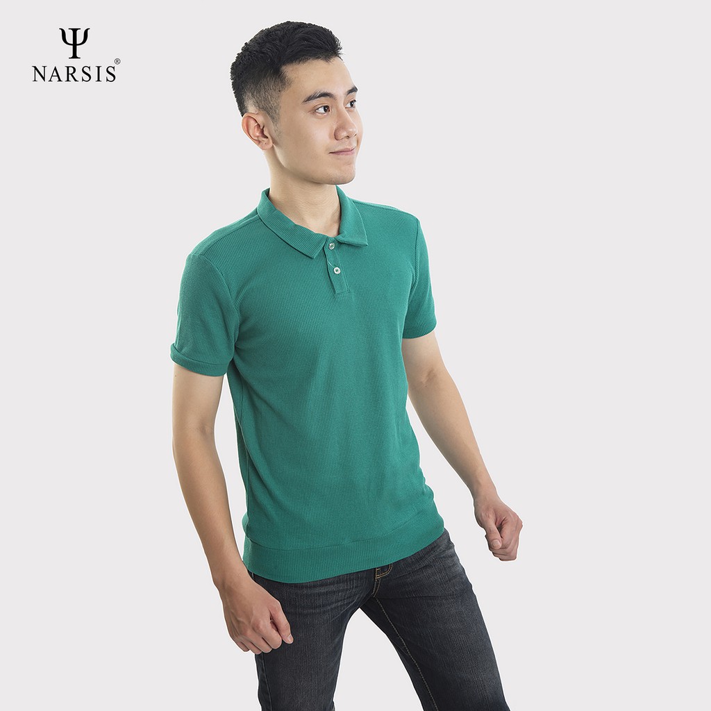 Áo thun nam Narsis D0049 len màu xanh