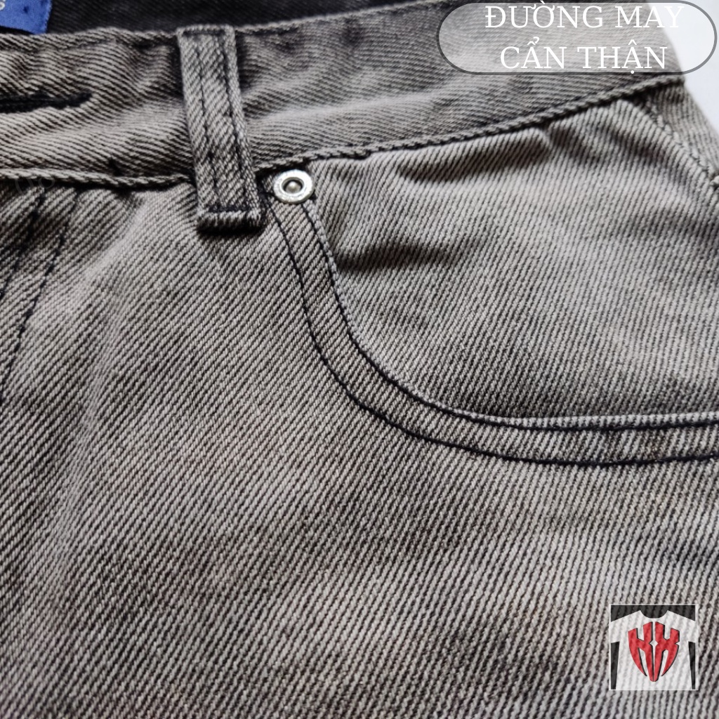 Quần Jean Nam Ống Xuông Đẹp - Quần Bò Xuông Nam Vải Cao Cấp Không Phai, Họa Tiết Rách Hot Nhất-KXSHOPMEN-562