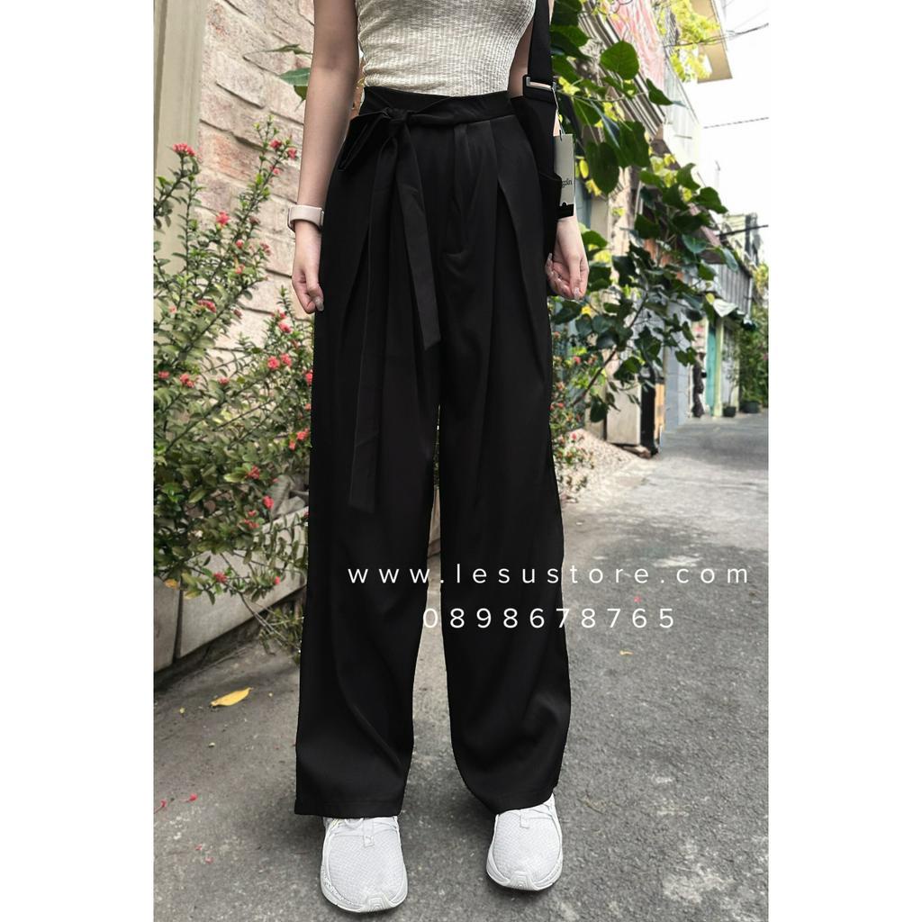 ẢNH TỰ CHỤP Quần Culottes thắt lưng xếp li 100cm