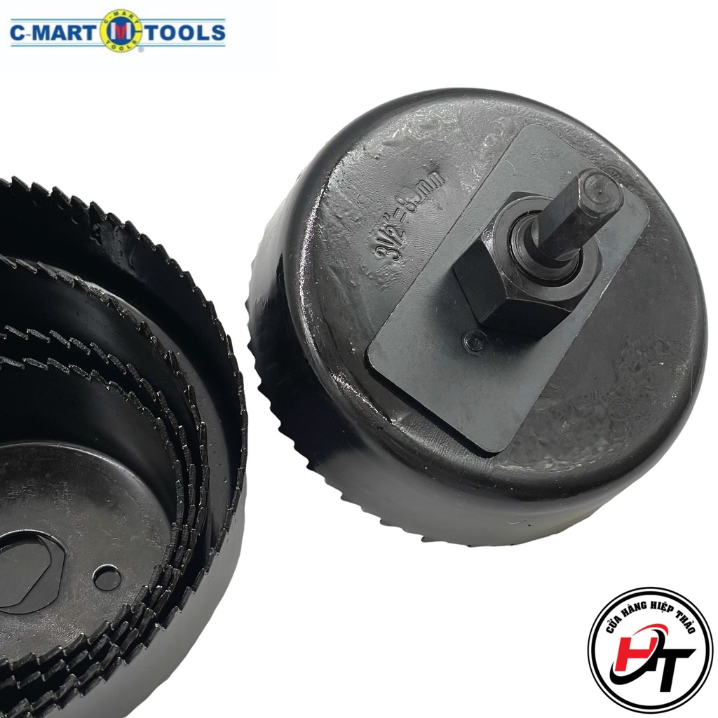Bộ mũi khoét gỗ thạch cao lỗ tròn khoan khoét trần 8 chi tiết Cmart chính hãng BMKTC-8CT-CM-A0110