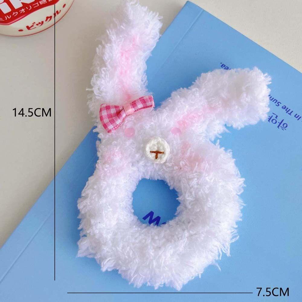 NICKOLAS Dây Cột Tóc Cao Su Co Giãn Bọc Vải Lông Hình Melody Hoạt Hình Thời Trang