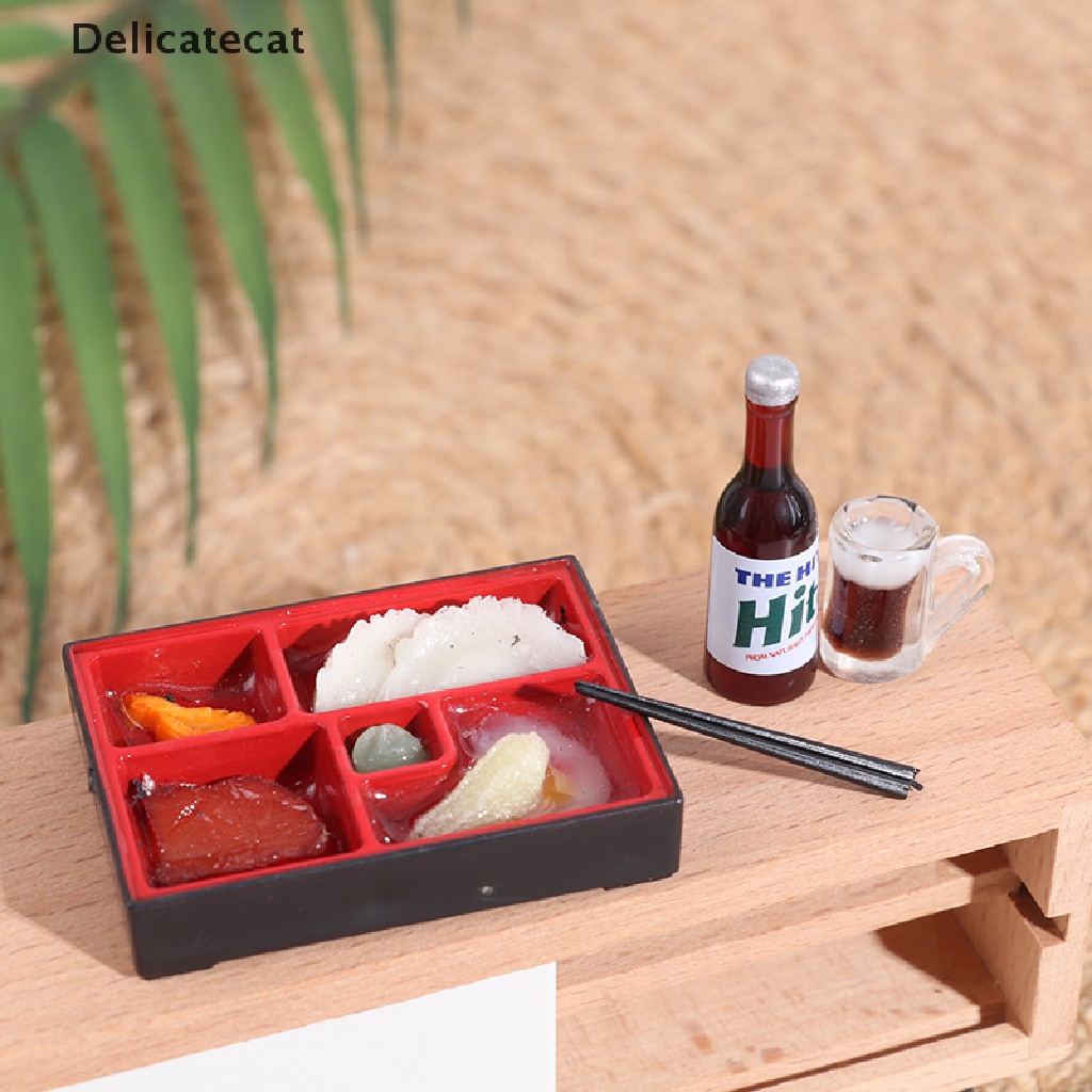 Set mô hình hộp thức ăn nhanh phong cách Nhật Bản dành cho trang trí nhà búp bê tỉ lệ 1:12