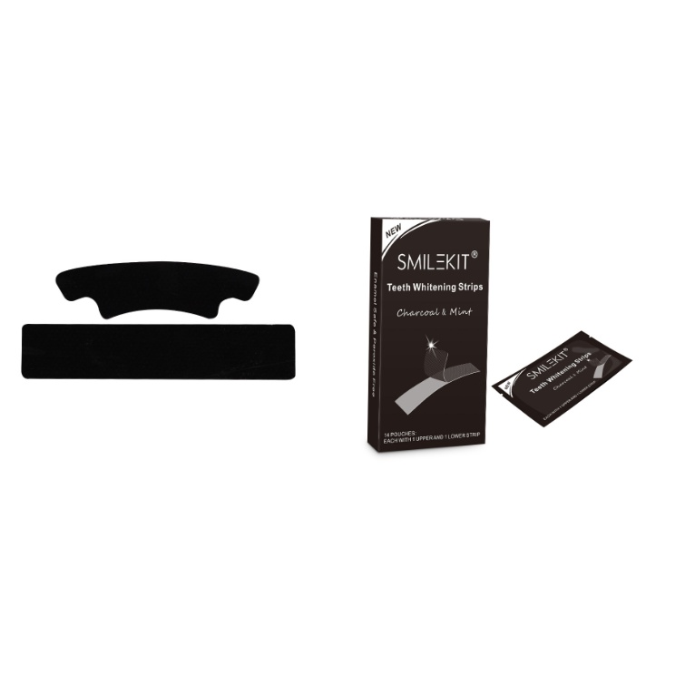 Miếng dán trắng răng - than tre hoạt tính hương bạc hà Smilekit Teeth Whitening Strips