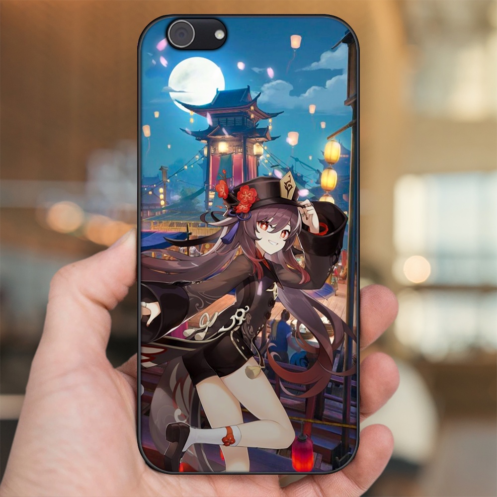 Ốp lưng Vivo Y53, Y69, Y71, Y81, Y83 viền đen in hình Hutao Genshin Impact