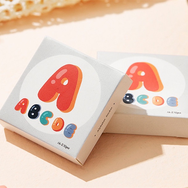 Bộ 50/52 miếng sticker IMOON hình chữ số và chữ cái dễ thương nhiều màu sắc