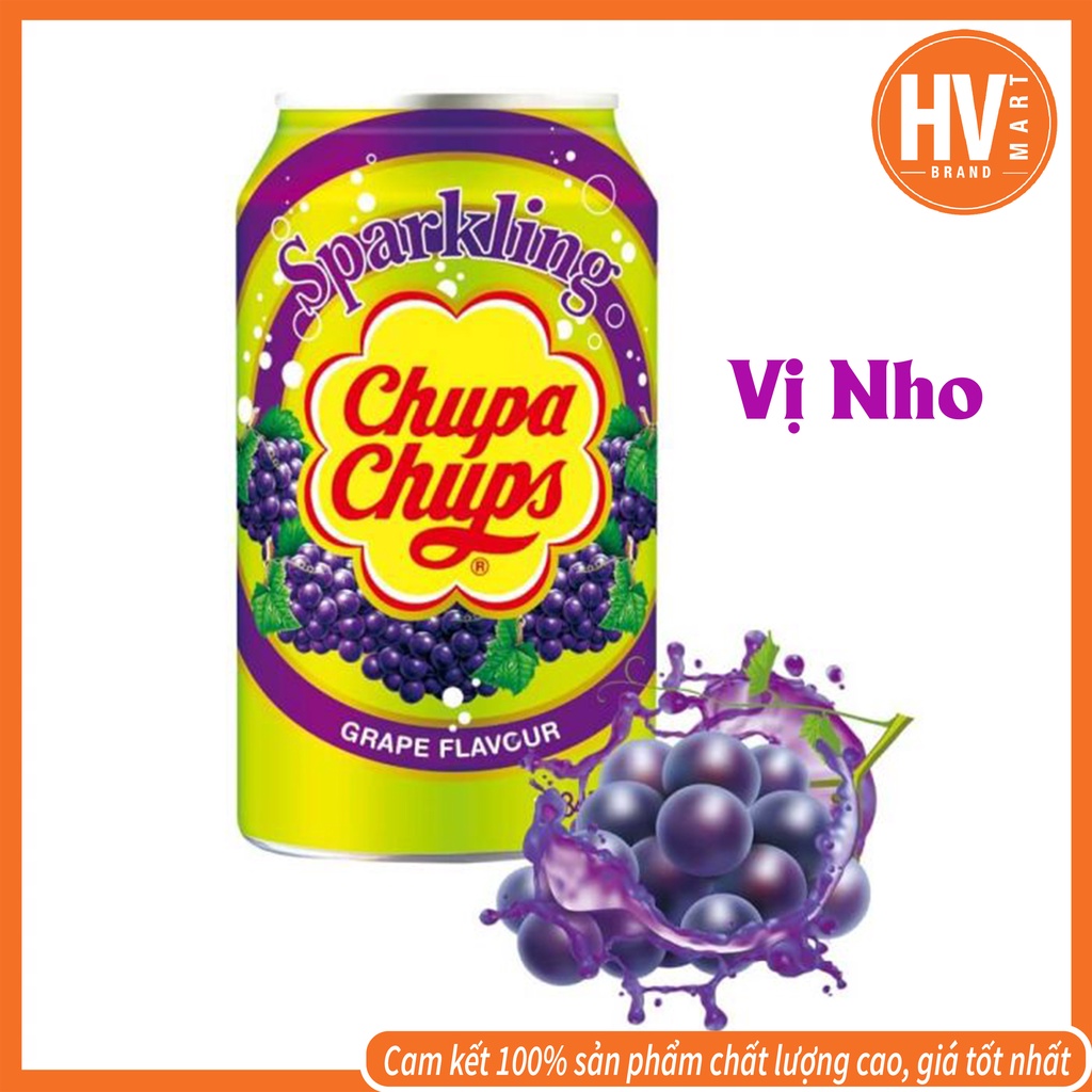 [ Hàng Bán Chạy] Nước Ngọt Soda Sparkling Chupa Chups Lon 345ml