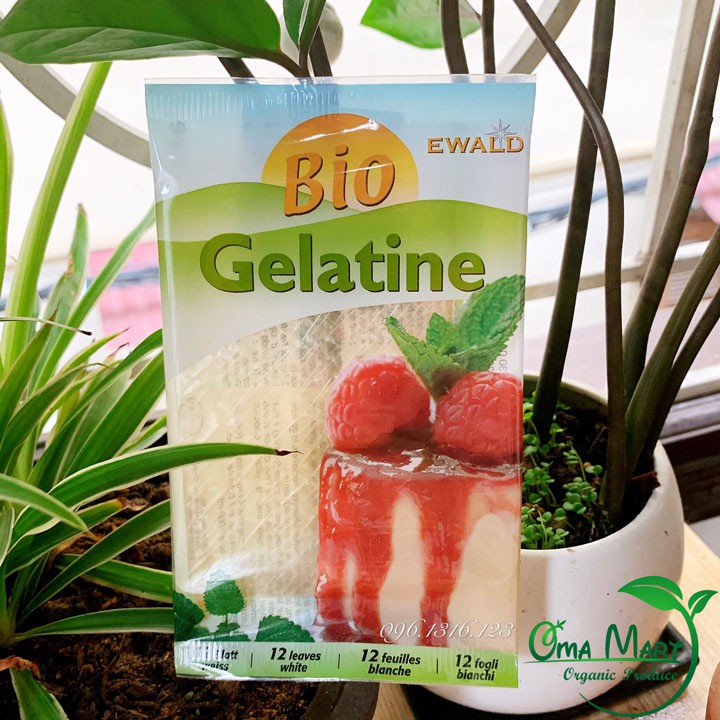 Gelatine lá hữu cơ Bio Alwad 12 lá - Đức