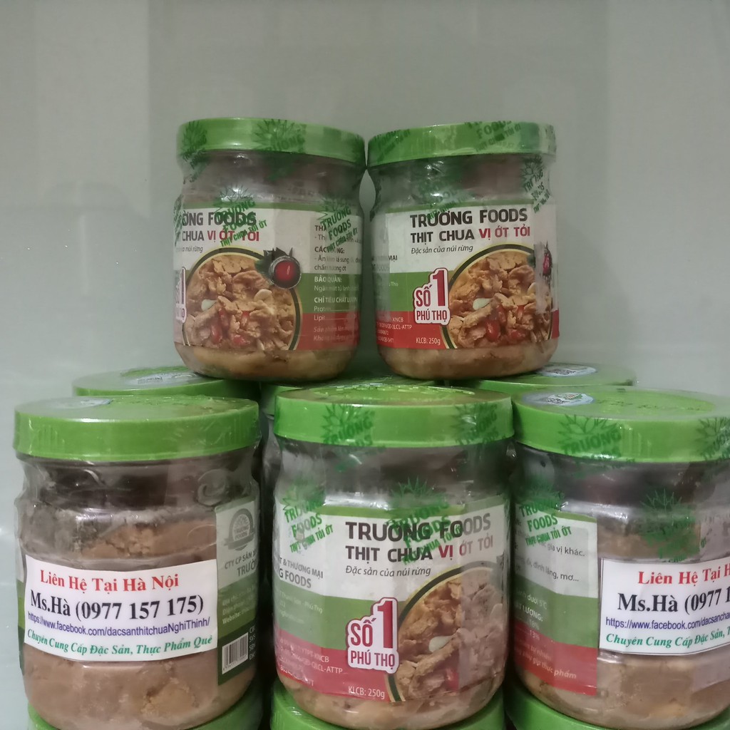 combor siêu rẻ 5 lọ thịt chua TRƯỜNG FOODS vị tỏi ớt- hàng chính hãng,hương vị thơm ngon, cay cay được nhiều người thích